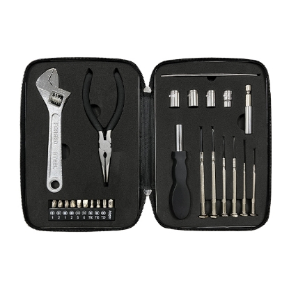 تصویر  کیف ابزار کتابی بدنه فلزی - 25 ابزاره 