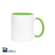 تصویر  ماگ  سرامیکی سفید داخل رنگی 