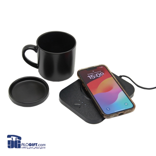 تصویر  گجت رومیزی شارژر وایرلس ماگ هیتردار برند moment 