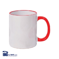 تصویر  ماگ سرامیکی دسته و داخل رنگی 