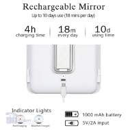 تصویر  آینه آرایشی مسافرتی مدل شارژی برند هیوندایی