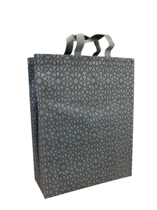 تصویر  ساک دستی تبلیغاتی پارچه ای عمودی ۱۰×۴۵×۴۰ سانتی متر باکس بگ طرح مشبک