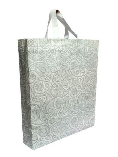 تصویر  ساک دستی تبلیغاتی پارچه ای عمودی ۱۰×۴۵×۴۰ سانتی متر باکس بگ طرح بته جقه