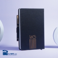 تصویر  سالنامه اروپايي روزانه ته دوخت جلد چرم هيرو