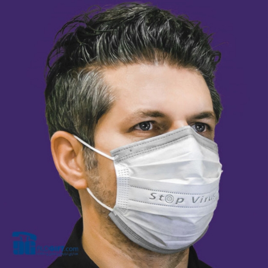 تصویر  ماسک ۵لایه طرح سه بعدی با ۲فیلتر، فول اولترا، بسته ۱۰ عددی، مدل AB10