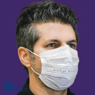 تصویر  ماسک ۵لایه طرح سه بعدی با ۲فیلتر، فول اولترا، بسته ۱۰ عددی، مدل AB10