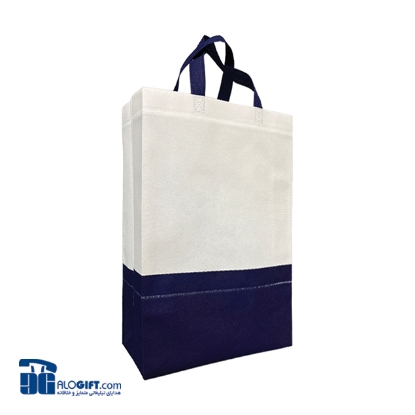 تصویر  ساک دستی تبلیغاتی پارچه ای عمودی ۱۰×۴۰×۳۰ سانتی متر باکس بگ دو تکه