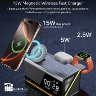 تصویر  شارژر وایرلس ساعت دار هوشمند برند MOMENT