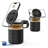 تصویر  اسپیکر وایرلس و هولدر موبایل